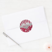 1,5-inch Rood- en Zilverharding Sticker (Envelop)