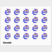 1,5-inch Sticker, vel van 20 Ronde Sticker (Vel)