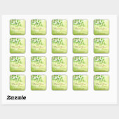 1,5 po² Branches feuillues Mariage Favor Sticker (Feuille)