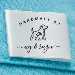 1.5" Script Handmade by Custom logo cut and sew  Lint