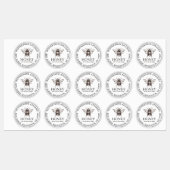 1,5" Waterdicht Vinyl Bijenhoning Etiket Labels (Vel)