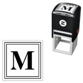 1,5 x 1,5-inch monogram  zelfinktende stempel (In situ)