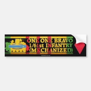 1/61e Inf. Mech. Eén Bravo-Bumpersticker Bumpersticker