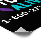 1 800 273 8255 - Dag van de Zelfmoordpreventie - Z Poster (Hoek)