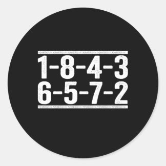 1-8-4-3-6-5-7-2 Vuren Bestel Big Block Race Car GU Ronde Sticker