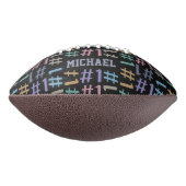 "# 1" aangepaste football Patroon (Gedraaid 90)