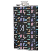 "# 1" aangepaste monogram patroon heupfles (Links)