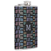 "# 1" aangepaste monogram patroon heupfles (Rechts)