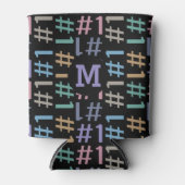 "# 1" aangepaste monogram patroon koelbox blikjeskoeler (Voorkant)