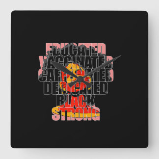 1 African American Woman Equality Black Strong Pro Vierkante Klok