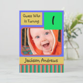 1 an Anniversaire Fête Invitations GARÇON (Debout devant)