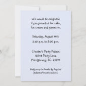 1 an Anniversaire Fête Invitations GARÇON (Dos)