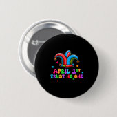 1 april grap cadeau  ronde button 5,7 cm (Voorkant /achterkant)