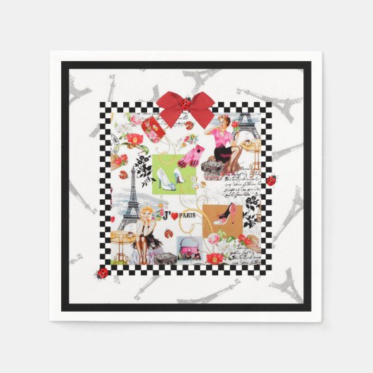 1 april in Parijs Servet (Voorkant)