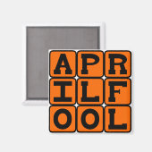 1 aprilgrap magneet (Voorkant / Achterkant)
