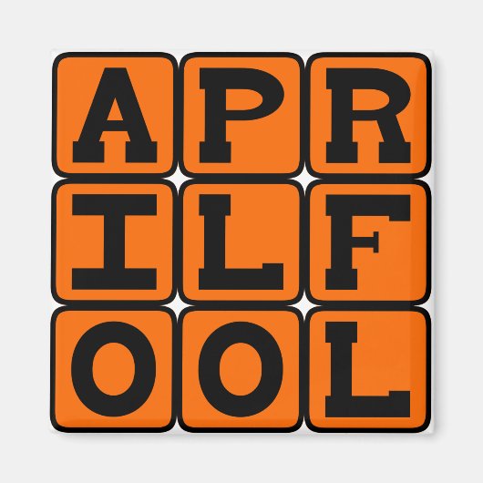 1 aprilgrap magneet (Voorkant)