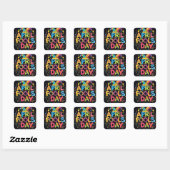 1 aprilgrappen vierkante sticker (Vel)