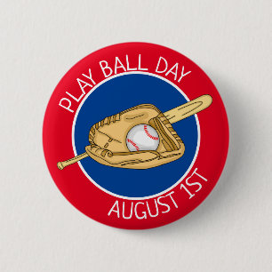 1 augustus is de Dag van de Ball van het Spel Ronde Button 5,7 Cm