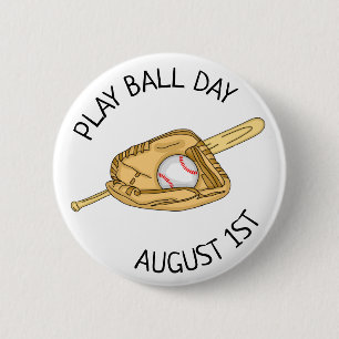 1 augustus is de Dag van de Ball van het Spel Ronde Button 5,7 Cm