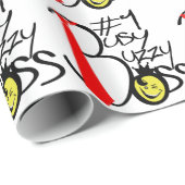 #1 baas grappige werkdocumenten cadeaupapier (Rol Hoek)