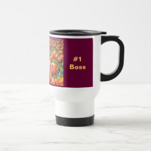 #1 Baas mok cadeaus Tulp Bloemen Baas Dag Mokken