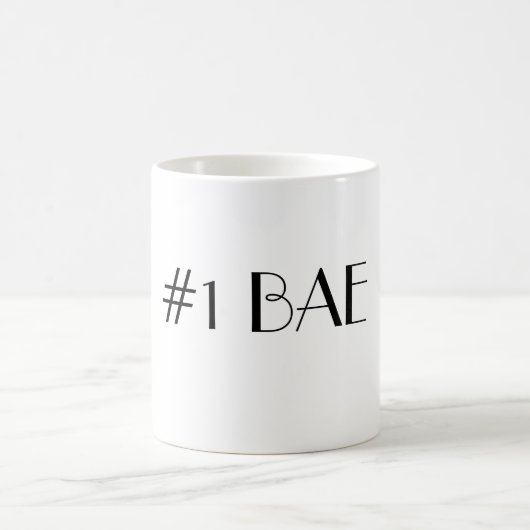 #1 BAE NUMBER ONE BAE Parisian Font Coffee Mok (Center)