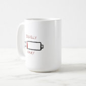 1% Barely Okay Battery Life Koffiemok (Voorkant links)