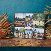 #1 Best Coach Team Photo Collage Appreciation Gift Fotoplaat (Zijkant)