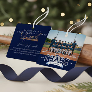 #1 Beste Coach Honkbal Team Foto Waardering Metalen Ornament