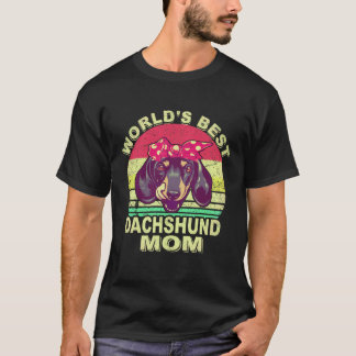 1 Beste Dachshund-papa ter wereld Vintage T-shirt