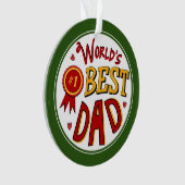 #1 BESTE DAD Fun Cool-kerstcadeau van Kinderen Ornament (voorkant)