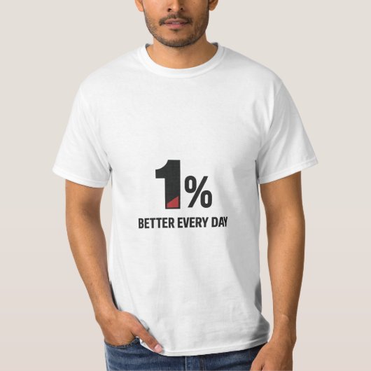 1% Better Every Day – Minimal  T-shirt (Voorkant)