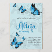 1 Beurre bleu JPEG NUMÉRIQUE Invitations d'anniver (Devant)