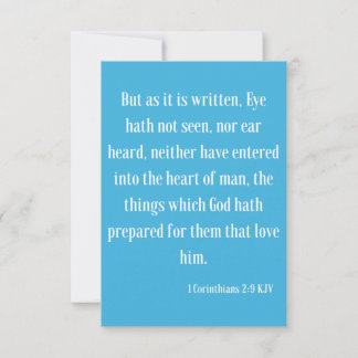 1 Bijbelscriptgroet van Corinthians 2:9 KJV Kaart