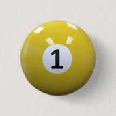 1 Billiard Pool Ball Ronde Button 3,2 Cm (Voorkant)
