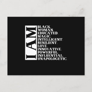 1 Black Woman Gezegde I Am Manuel.Png Aankondigingskaart