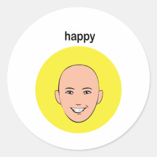 1 blij ronde sticker