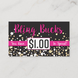 $1 Bling Bucks Kortingskaartje