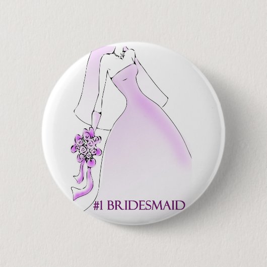 #1 Bridesmaid Button (Voorkant)