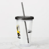 #1 Bus Driver Yellow School Bus Leerleraar Onderwi Acryl Drinkbeker (Links)