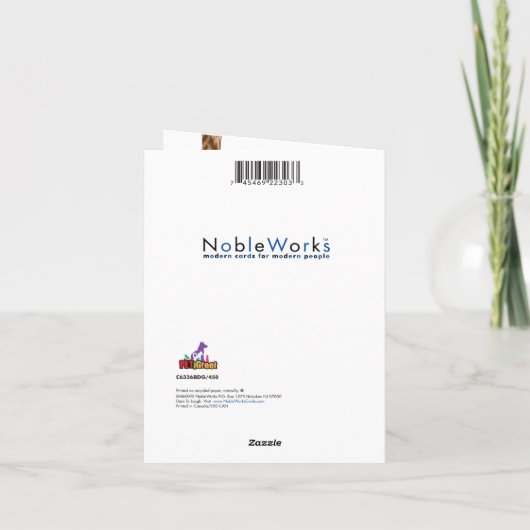 1 Carte Anniversaire Adorable - Girafe À L'Hausse (Dos)