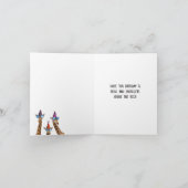 1 Carte d'anniversaire adorable - Giraffes Cool (Intérieur)