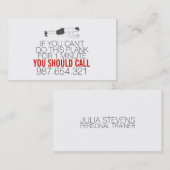 1 carte de visite personnel d'entraîneur de forme (Devant / Derrière)