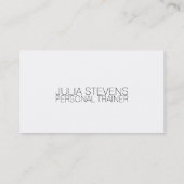 1 carte de visite personnel d'entraîneur de forme (Dos)