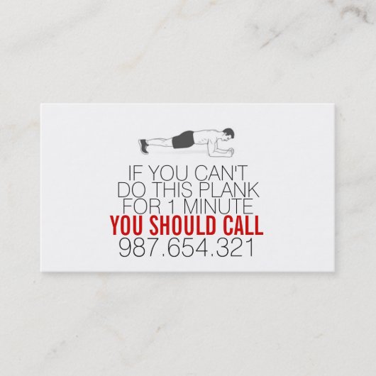 1 carte de visite personnel d'entraîneur de forme (Devant)