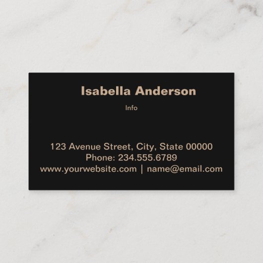 1. Carte de visite, pour vous (Dos)