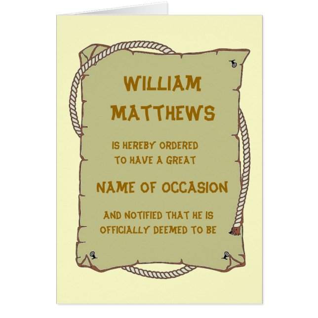 1 carte faite sur commande de papa chaud (Devant)