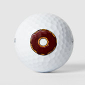 1 Cartoon Chocolade Donut Design Golfballen (Voorkant)