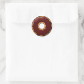 1 Cartoon Chocolade Donut Design Ronde Sticker (Tas)