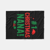 #1 Christmas Nana  Fleece Deken (Voorkant (Horizontaal))